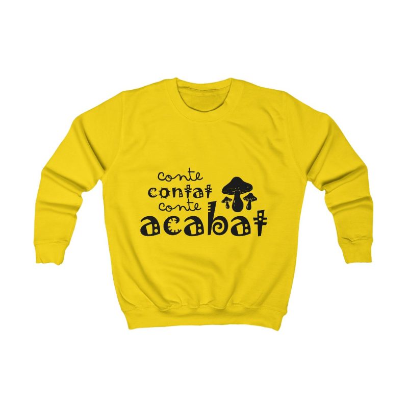 Sudadera infantil - Amarillo sol - Camiseta «Conte contat»