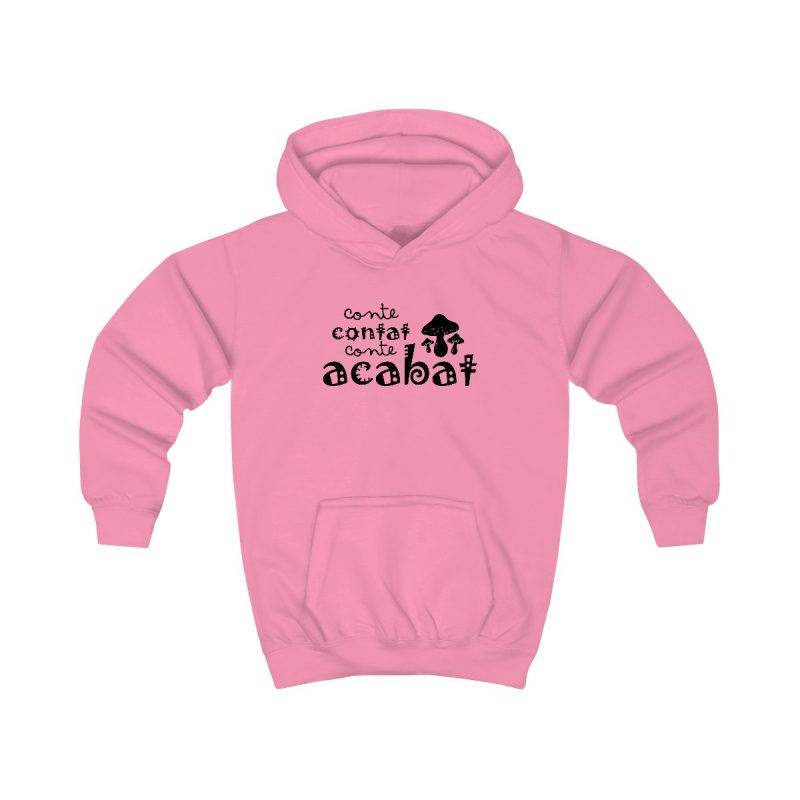 Sudadera con capucha infantil - Rosa algodon de azucar - Camiseta «Conte contat»