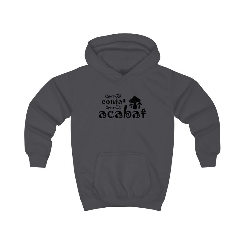 Sudadera con capucha infantil - Gris marengo - Camiseta «Conte contat»