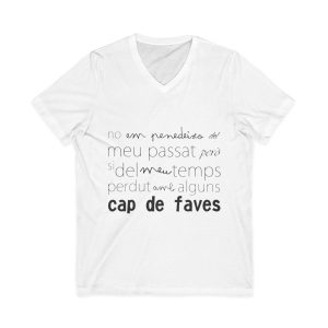 Camiseta cuello de pico - Blanco - Camiseta «No em penedeixo»
