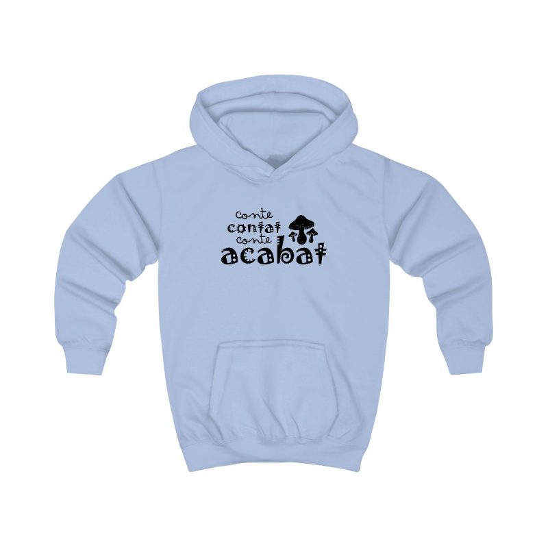Sudadera con capucha infantil - Azul cielo - Camiseta «Conte contat»