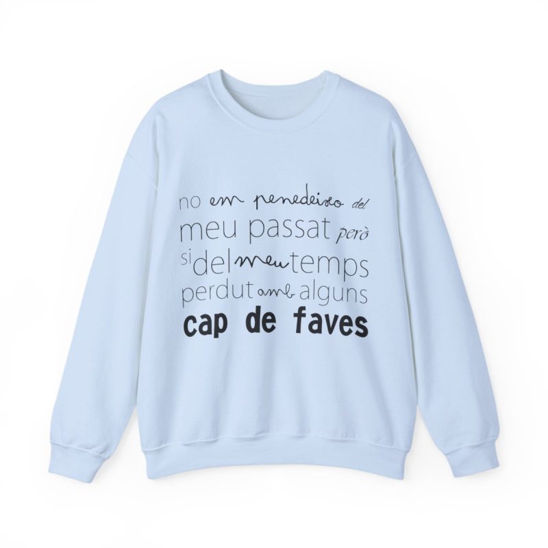 Sudadera cuello redondo - Azul claro - Camiseta «No em penedeixo»