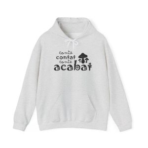 Sudadera con capucha - Gris ceniza - Camiseta «Conte contat»