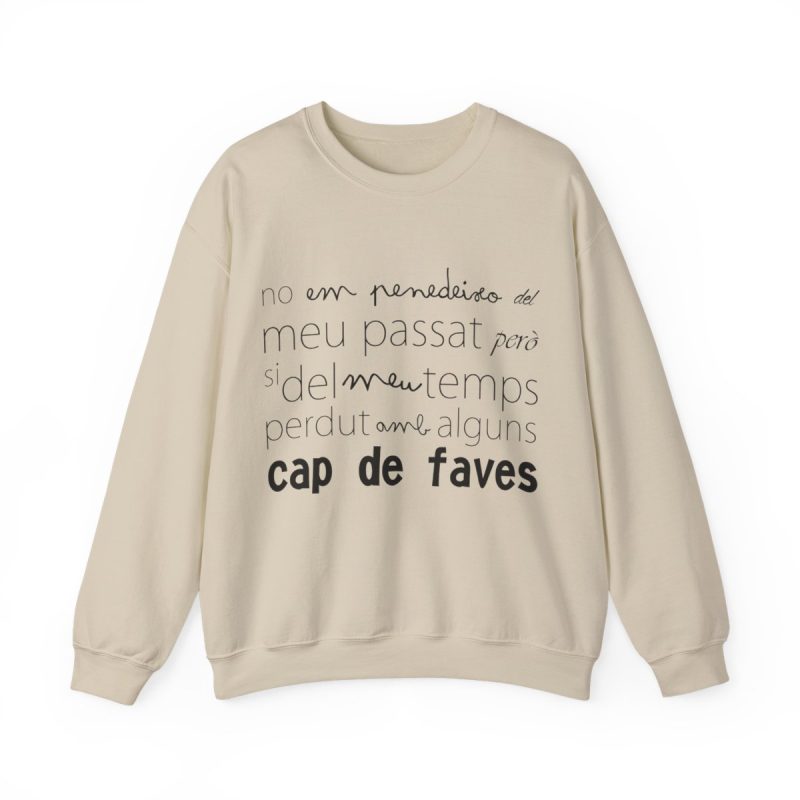 Sudadera cuello redondo - Arena - Camiseta «No em penedeixo»