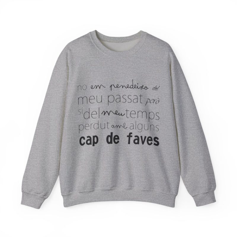 Sudadera cuello redondo - Gris deportivo - Camiseta «No em penedeixo»