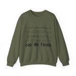 Sudadera cuello redondo - Verde militar - Camiseta «No em penedeixo»