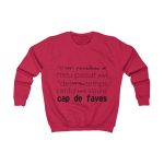 Sudadera infantil - Rojo fuego - Camiseta «No em penedeixo» Sudadera infantil - Rojo fuego - Camiseta «No em penedeixo»