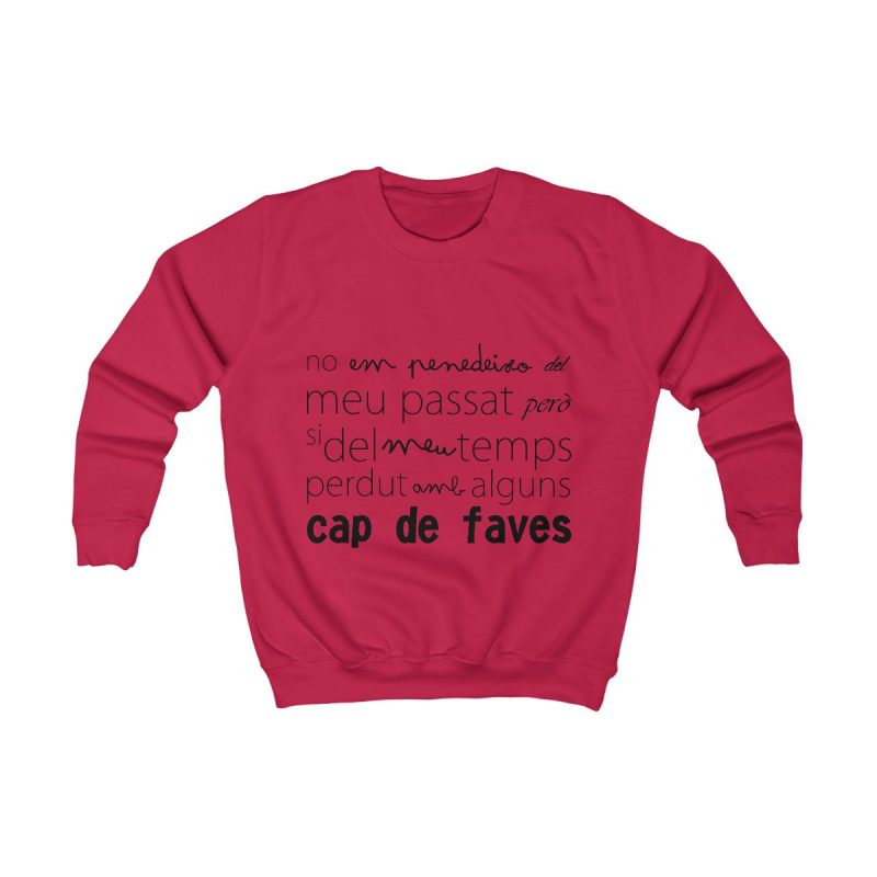 Sudadera infantil - Rojo fuego - Camiseta «No em penedeixo»