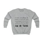 Sudadera infantil - Gris jaspeado claro - Camiseta «No em penedeixo» Sudadera infantil - Gris jaspeado claro - Camiseta «No em penedeixo»