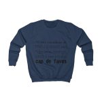 Sudadera infantil - Azul marino Oxford - Camiseta «No em penedeixo» Sudadera infantil - Azul marino Oxford - Camiseta «No em penedeixo»