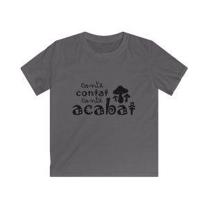 Camiseta infantil Softstyle - Gris marengo - Camiseta «Conte contat»