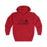 Sudadera con capucha y cremallera - Rojo fuego - Camiseta «Conte contat»