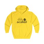 Sudadera con capucha y cremallera - Amarillo sol - Camiseta «Conte contat»