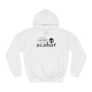 Sudadera universitaria - Blanco artico - Camiseta «Conte contat»