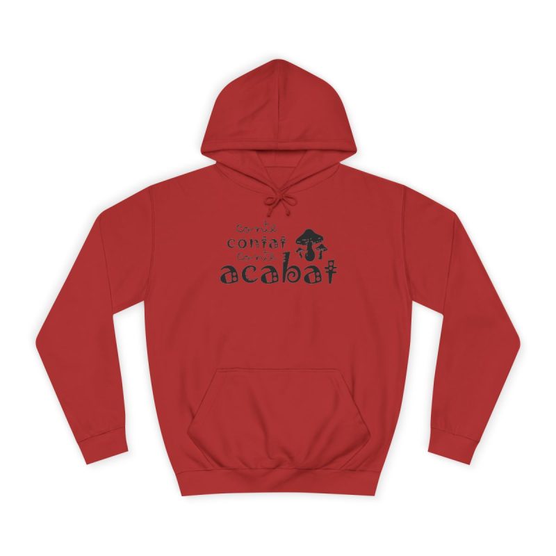 Sudadera universitaria - Rojo fuego - Camiseta «Conte contat»