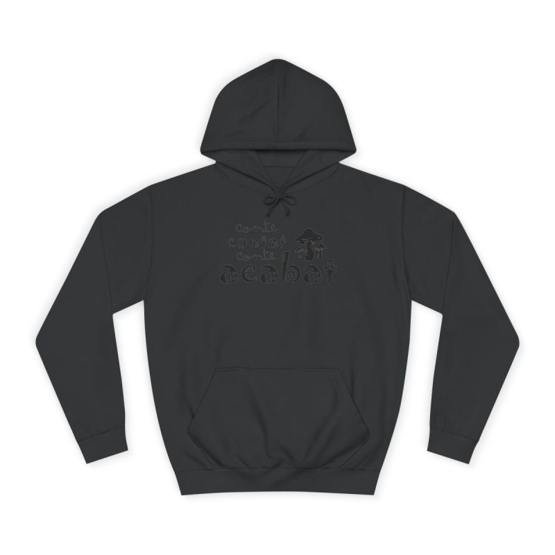 Sudadera universitaria - Negro azabache - Camiseta «Conte contat»