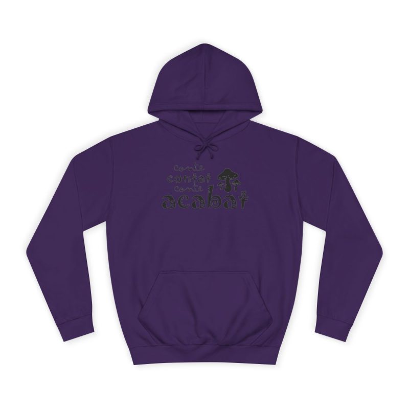 Sudadera universitaria - Morado - Camiseta «Conte contat»