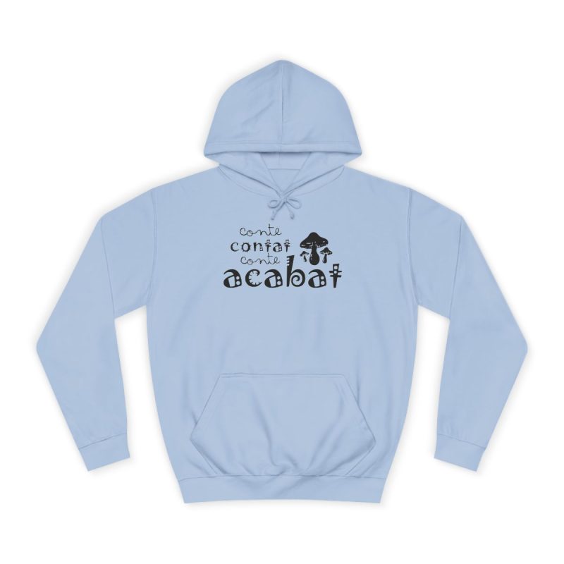Sudadera universitaria - Azul cielo - Camiseta «Conte contat»