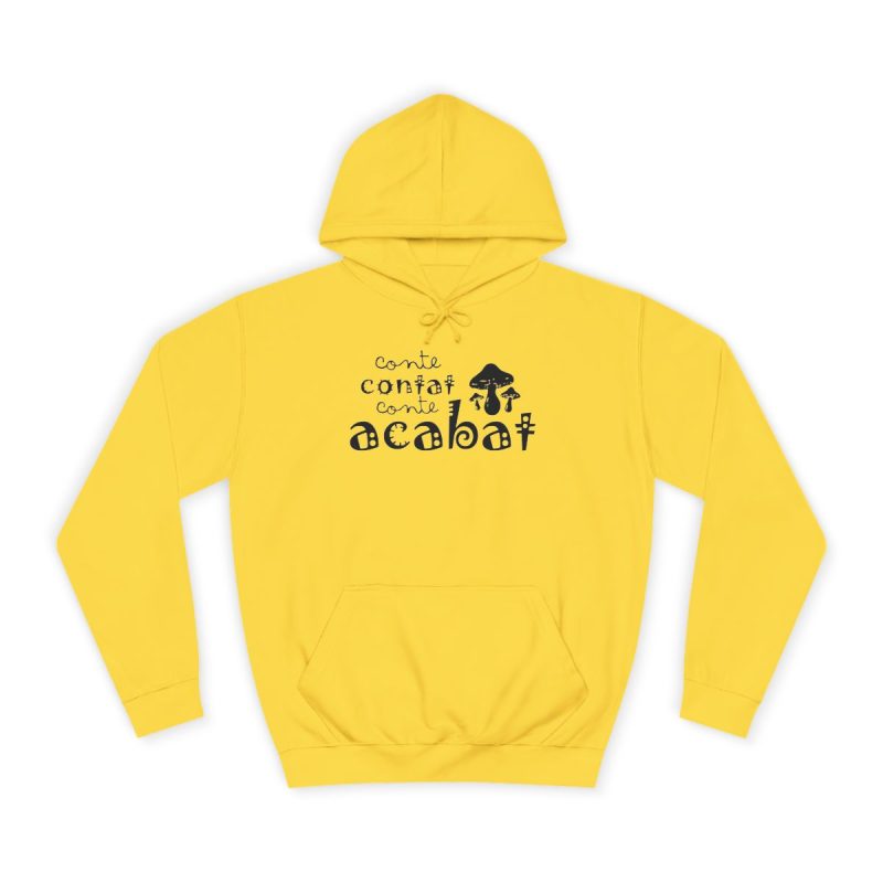 Sudadera universitaria - Amarillo sol - Camiseta «Conte contat»