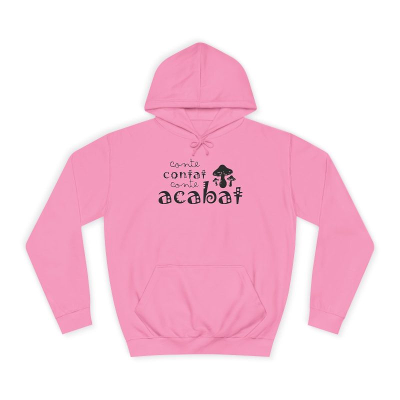 Sudadera universitaria - Rosa algodon de azucar - Camiseta «Conte contat»