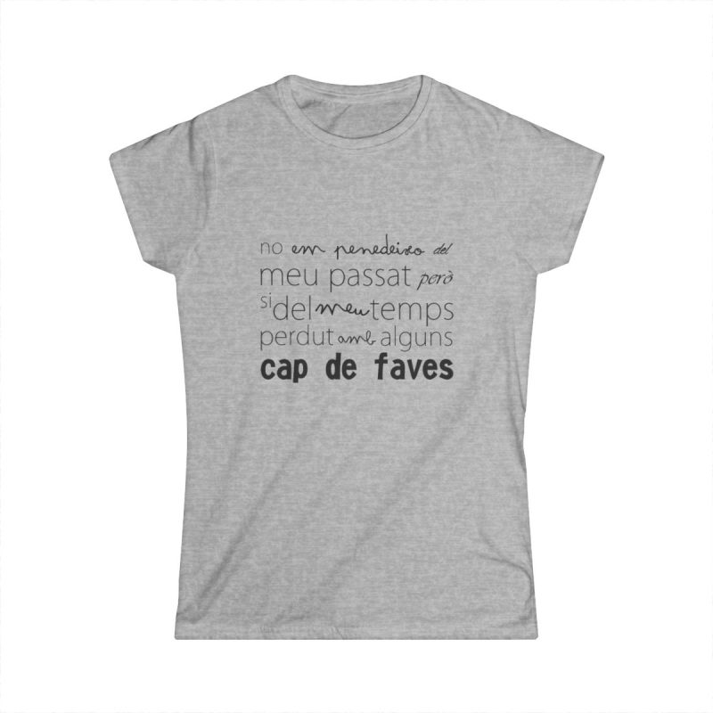 Camiseta mujer Softstyle - Gris deportivo - Camiseta «No em penedeixo»