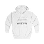 Sudadera con capucha y cremallera - Blanco artico - Camiseta «No em penedeixo»