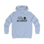 Sudadera universitaria mujer - Azul cielo - Camiseta «Conte contat» Sudadera universitaria mujer - Azul cielo - Camiseta «Conte contat»