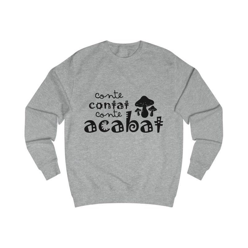 Sudadera clasica - Gris jaspeado claro - Camiseta «Conte contat»