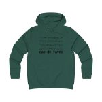 Sudadera universitaria mujer - Verde botella - Camiseta «No em penedeixo»