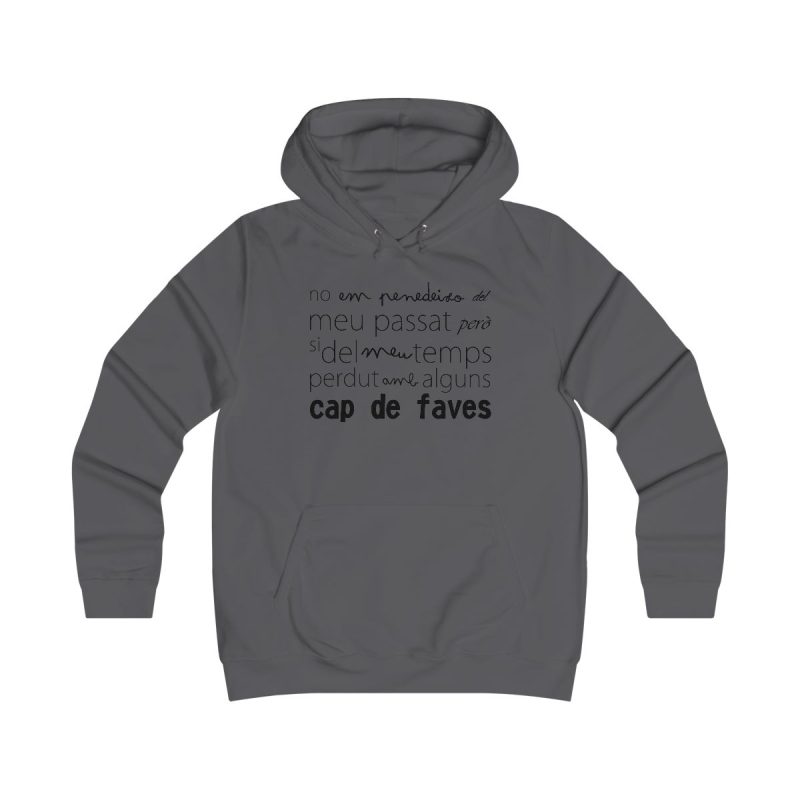Sudadera universitaria mujer - Gris marengo - Camiseta «No em penedeixo»