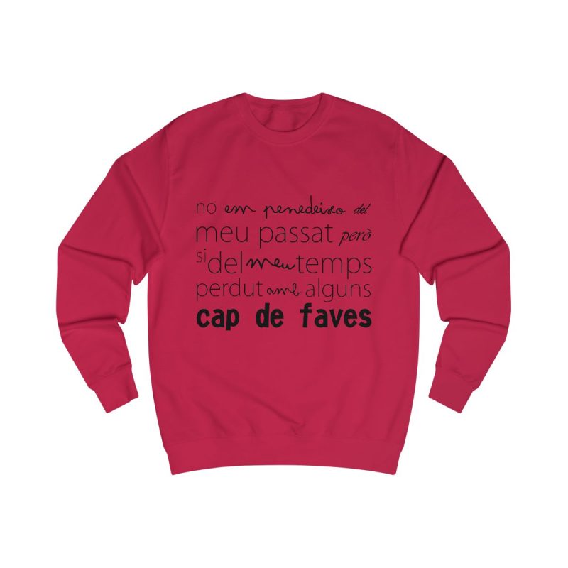 Sudadera clasica - Rojo fuego - Camiseta «No em penedeixo»