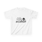Camiseta infantil algodon grueso - Blanco - Camiseta «Conte contat»