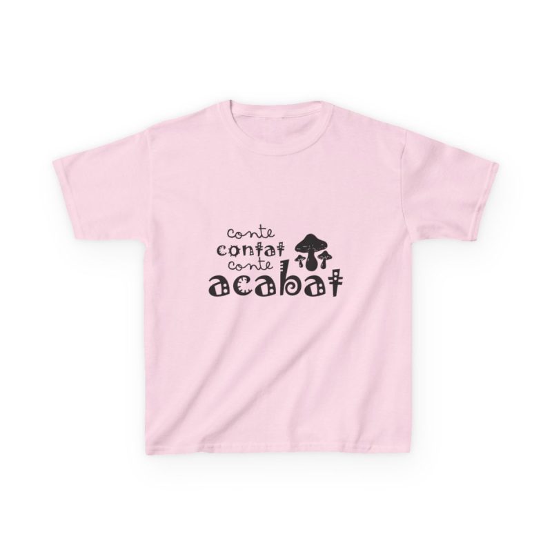 Camiseta infantil algodon grueso - Rosa claro - Camiseta «Conte contat»