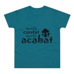 Camiseta hombre punto liso - Azul diva - Camiseta «Conte contat» Camiseta hombre punto liso - Azul diva - Camiseta «Conte contat»