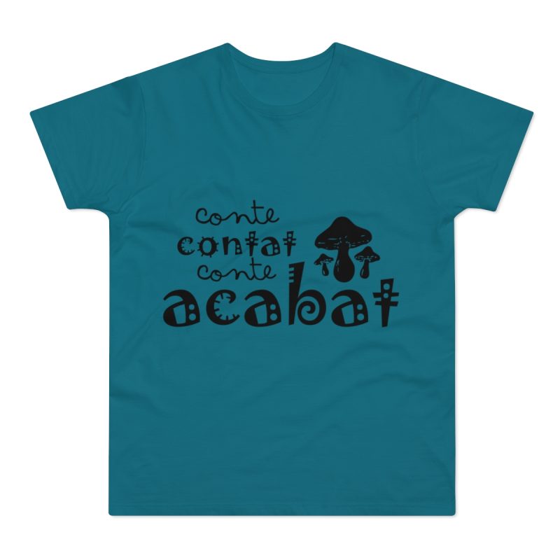 Camiseta hombre punto liso - Azul diva - Camiseta «Conte contat»