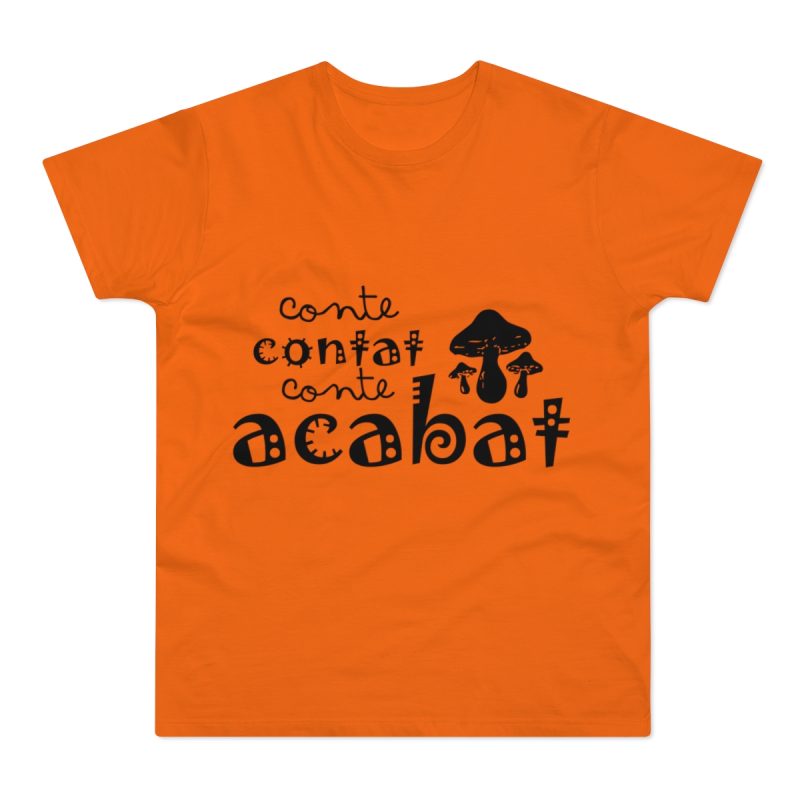 Camiseta hombre punto liso - Naranja - Camiseta «Conte contat»