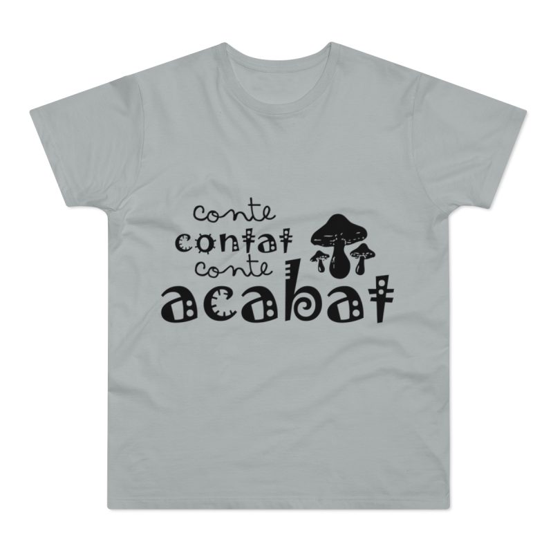 Camiseta hombre punto liso - Gris Pacifico - Camiseta «Conte contat»