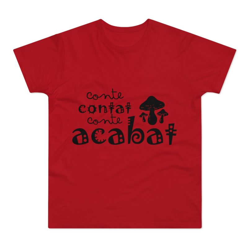 Camiseta hombre punto liso - Rojo - Camiseta «Conte contat»