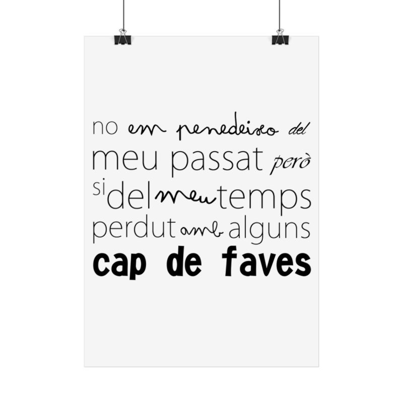 Poster - Camiseta «No em penedeixo» Poster - Camiseta «No em penedeixo»