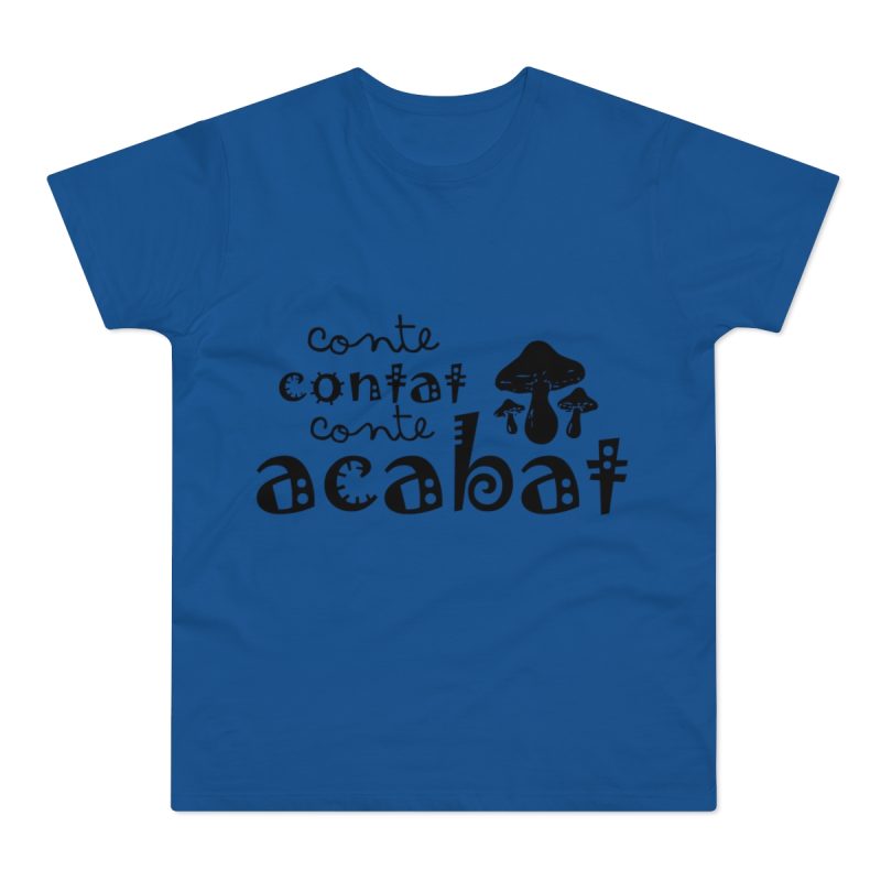 Camiseta hombre punto liso - Azul royal intenso - Camiseta «Conte contat»