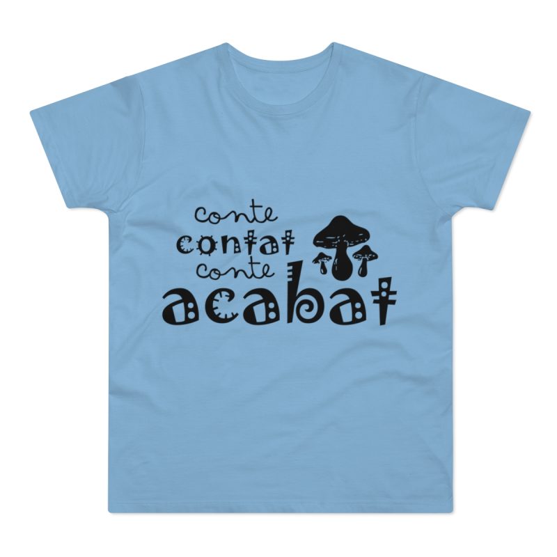 Camiseta hombre punto liso - Azul cielo - Camiseta «Conte contat»