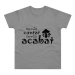 Camiseta hombre punto liso - Gris deportivo jaspeado - Camiseta «Conte contat» Camiseta hombre punto liso - Gris deportivo jaspeado - Camiseta «Conte contat»