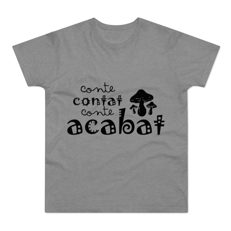 Camiseta hombre punto liso - Gris deportivo jaspeado - Camiseta «Conte contat»