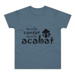 Camiseta hombre punto liso - Azul piedra - Camiseta «Conte contat» Camiseta hombre punto liso - Azul piedra - Camiseta «Conte contat»