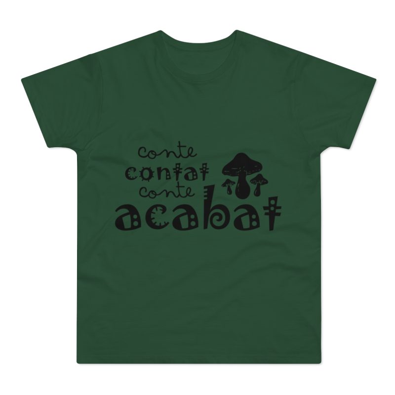 Camiseta hombre punto liso - Verde botella - Camiseta «Conte contat»