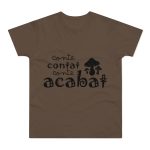 Camiseta hombre punto liso - Marron chocolate - Camiseta «Conte contat» Camiseta hombre punto liso - Marron chocolate - Camiseta «Conte contat»
