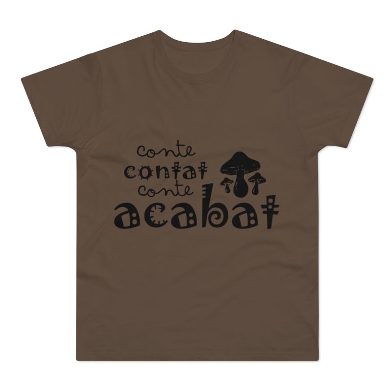 Camiseta hombre punto liso - Marron chocolate - Camiseta «Conte contat»