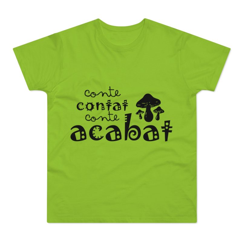 Camiseta hombre punto liso - Verde orquidea - Camiseta «Conte contat»