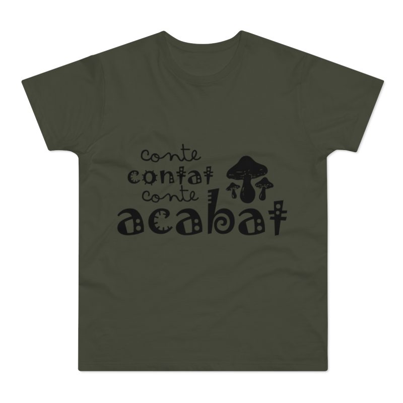 Camiseta hombre punto liso - Caqui urbano - Camiseta «Conte contat»