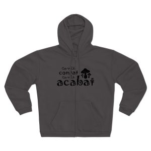 Sudadera capucha con cremallera premium - Antracita - Camiseta «Conte contat»